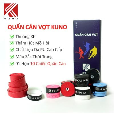 Quấn Cán Vợt Cầu Lông KUNO Chính Hãng, Quấn Cán Chống Trơn Trượt Hộp 10 Chiếc