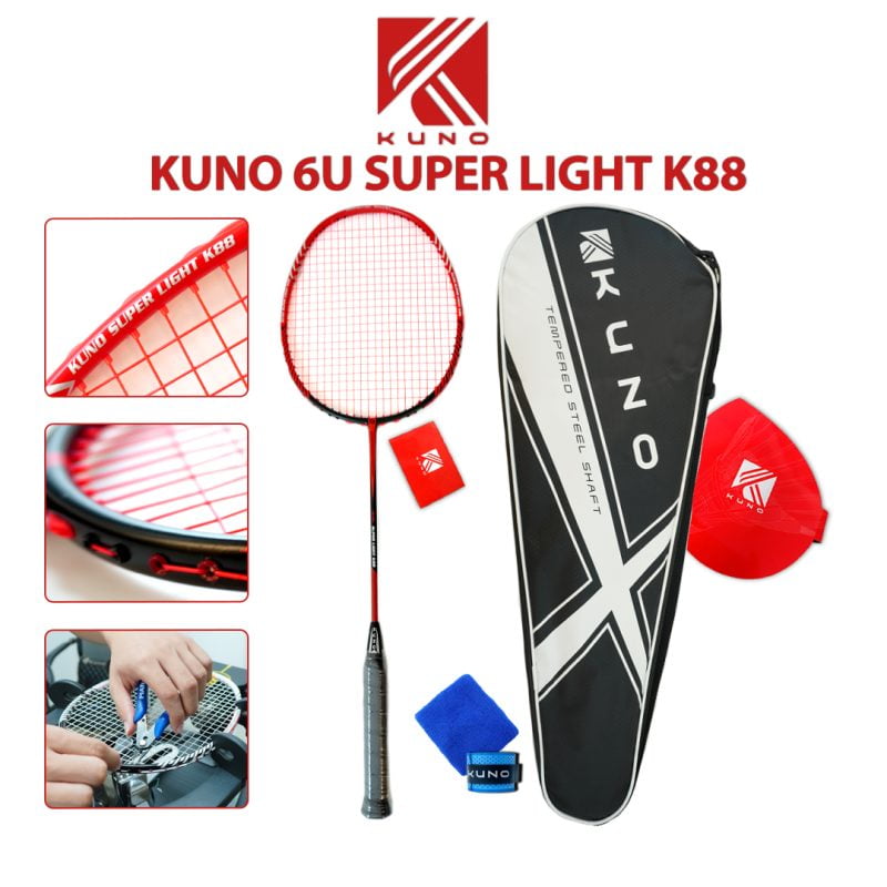 Vợt cầu lông KUNO SUPER LIGHT K88, Trọng Lượng 6U Vợt công thủ toàn diện