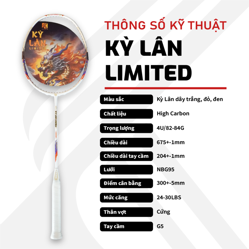 Combo 2 Cây Vợt Cầu Lông KUNO HẠC THẦN VÀ KUNO KÌ LÂN LIMITED Trọng Lượng 4U , Chuyên Tấn Công Phiên Bản Giới Hạn