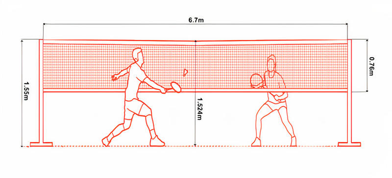 Chiều cao của lưới cầu lông
