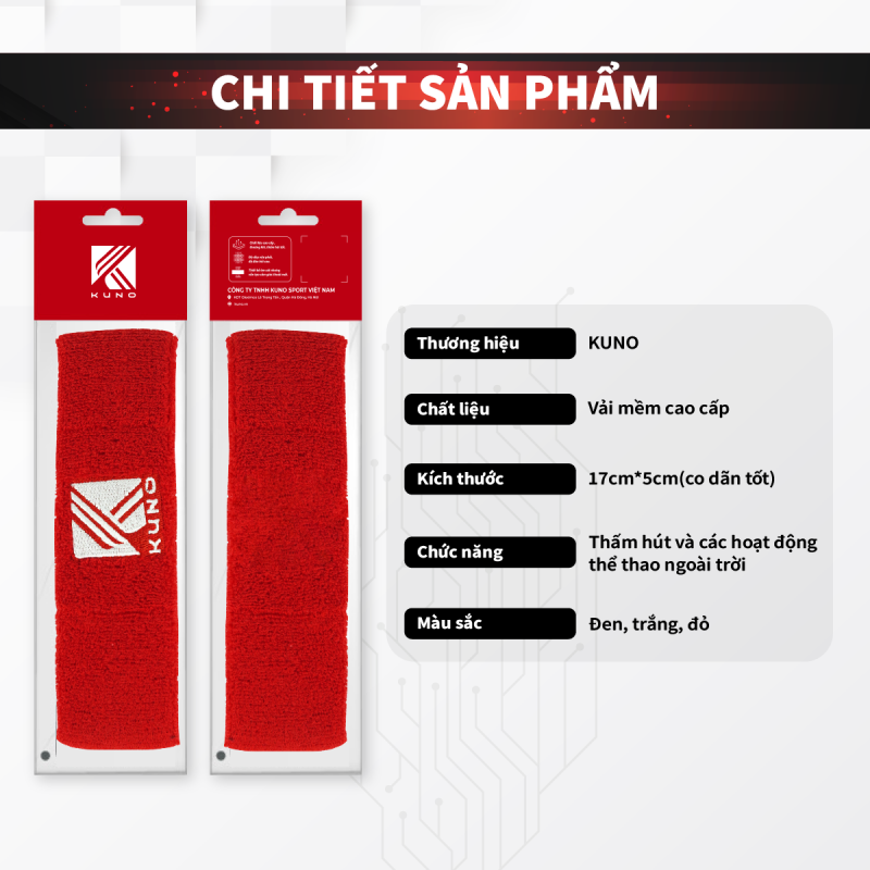 Băng Đô Thể Thao KUNO Chất Liệu Cotton Nam Nữ Băng Đô Đeo Trán Thấm Hút Mồ Hôi