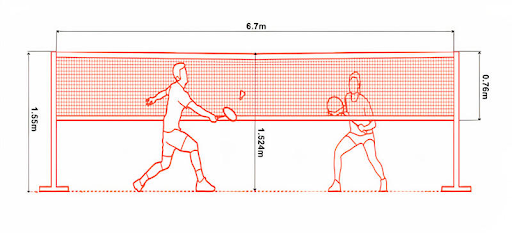 Độ cao tiêu chuẩn của lưới cầu lông nhằm bảo đảm an toàn cho người chơi