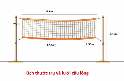 Tìm hiểu chiều cao chuẩn của lưới cầu lông