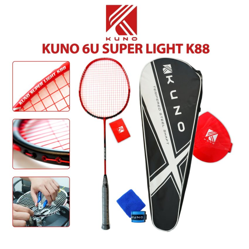 Vợt cầu lông KUNO SUPER LIGHT K88- nhẹ đầu giúp đánh nhanh