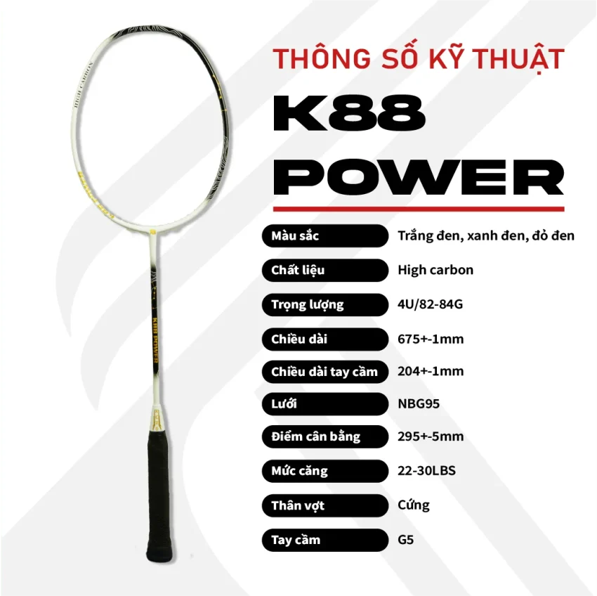 Vợt Cầu Lông KUNO K88 POWER 690k