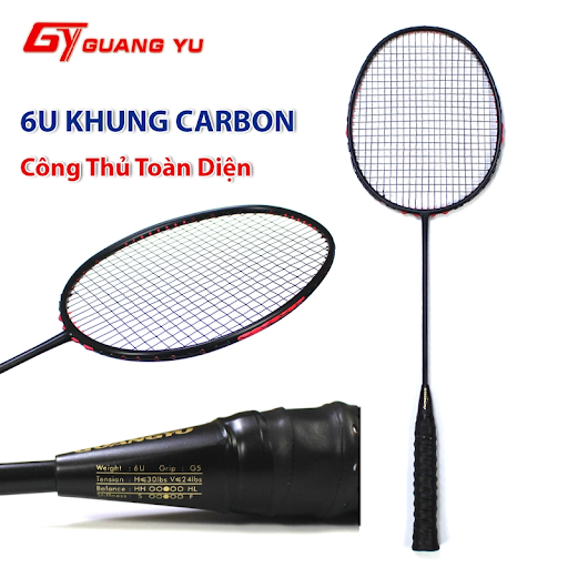 Vợt cầu lông Guangyu 6U khung Carbon siêu nhẹ thân dẻo