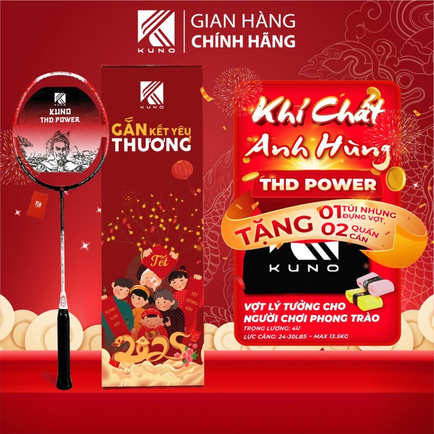 Kuno Power 518 sở hữu thân vợt dẻo vừa phải