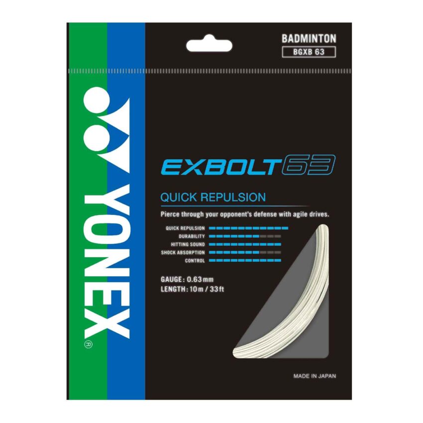 Yonex BG EXBOLT 63 là một trong các loại dây cước cầu lông cao cấp
