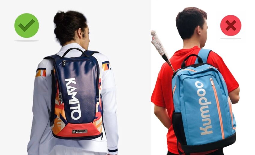 Cách đeo balo cầu lông