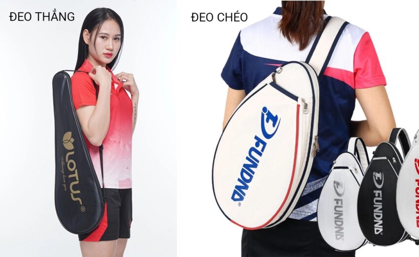 Cách đeo túi vợt cầu lông đơn
