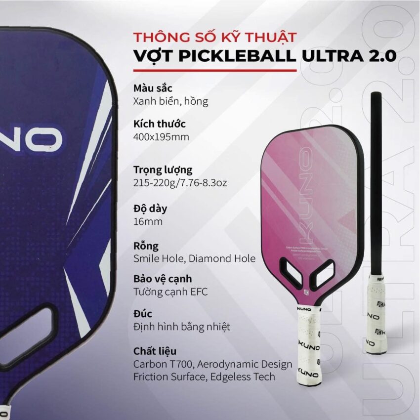 Danh mục sản phẩm Pickleball tại Kuno Việt Nam