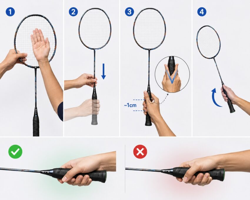 sử dụng cổ tay trong cầu lông