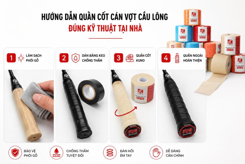 quấn cốt vợt cầu lông