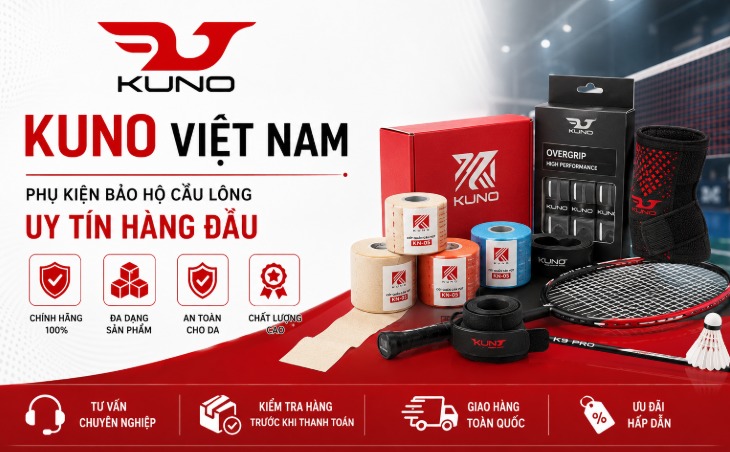 Kuno Việt Nam - Địa chỉ mua sắm phụ kiện bảo hộ cầu lông uy tín