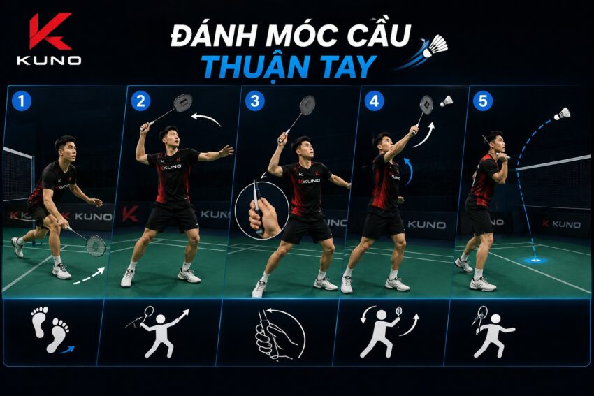 Các bước đánh móc cầu thuận tay