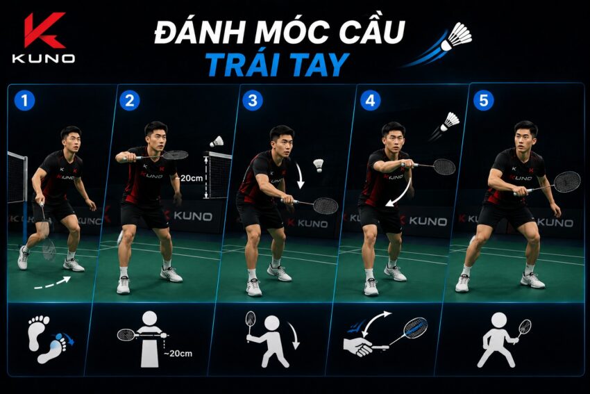 Các bước đánh móc cầu trái tay